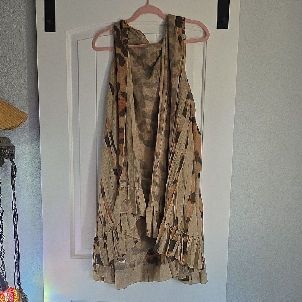 Elegant Animal Print Wrap Top
